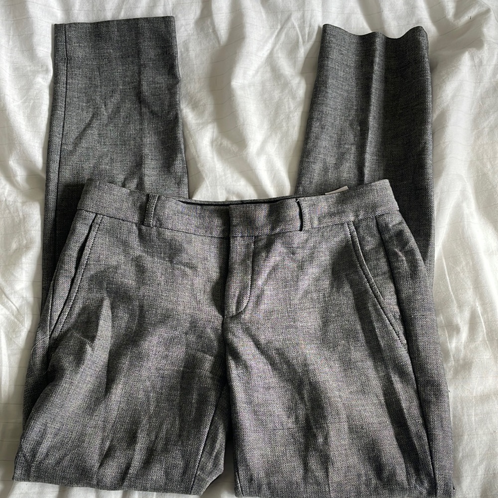 Banana Republic Grey Textured Ryan Ankle Pants- size 0